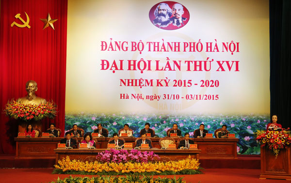 Một số hình ảnh về Đại hội đại biểu Đảng bộ Thành phố Hà Nội lần thứ XVI